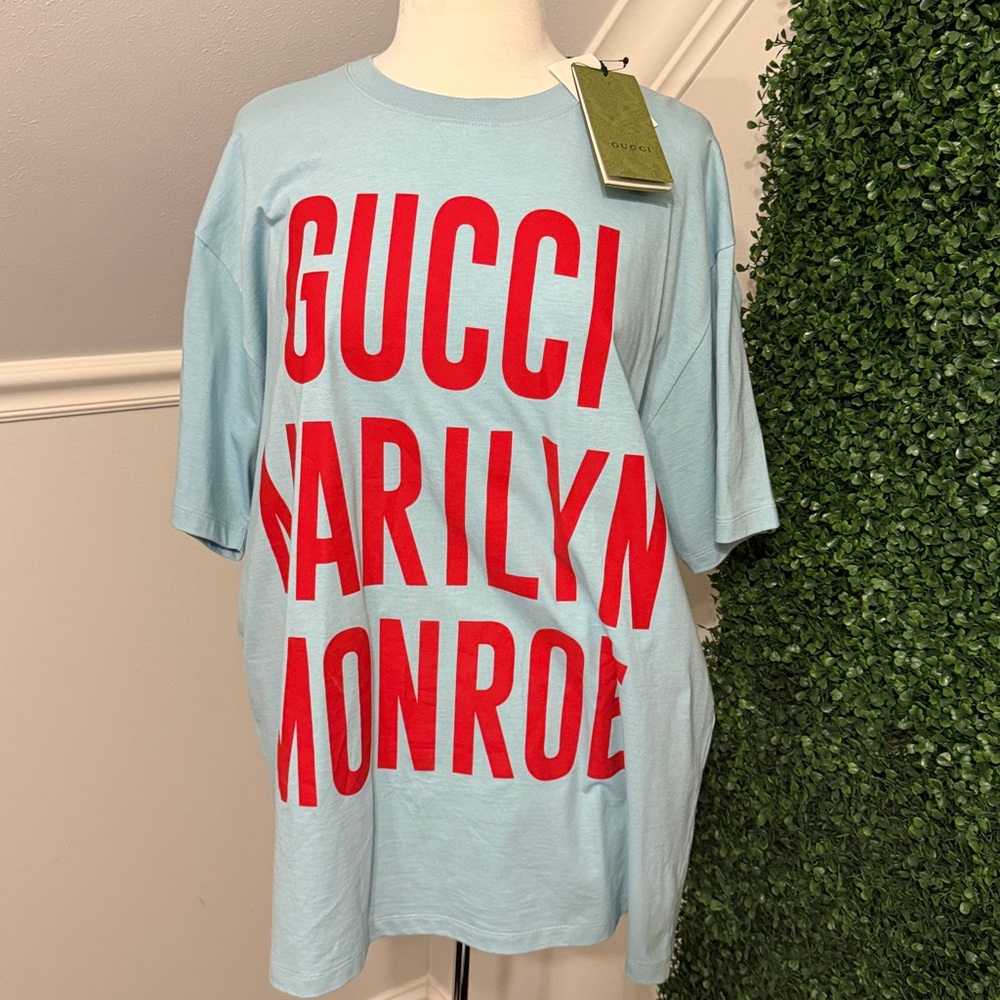 Marilynn Monroe Gucci t-shirt bold red and blue xxl NWT